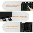 thumbnail image 6 of (2 pack) Gevi 4-Slice Toaster Stainless Steel Dual Control Panels with Touch Screen Control Black, 6 of 10