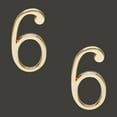 thumbnail image 2 of Renovators Supply Bright Solid Brass 3" Address House Number '6' '9' Pin Mount Pack of 2, 2 of 2