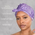 thumbnail image 5 of GRACE & COMPANY Luxury Shower Cap For Women - 100% Waterproof, Reusable, Washable & Breathable Shower Caps - Ophir, 5 of 8