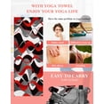 thumbnail image 5 of Red Stripe Yoga Towel for Hot Yoga Non Slip, Grey White Ombre Geometric Modern Abstract Yoga Mat Towel Absorbent Yoga Sweat Towels Microfiber Hot Yoga Blanket for Bikram Pilates 26"x74", 5 of 7