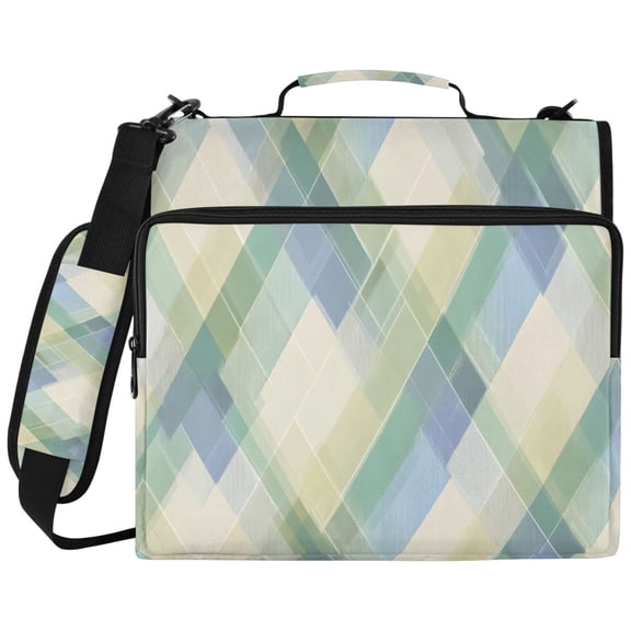 DIXRUYEE Zipper Binder File Keeper Documents Organized-Light Plaid Of Pattern