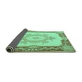 thumbnail image 2 of Ahgly Company Indoor Square Medallion Turquoise Blue French Area Rugs, 6' Square, 2 of 4