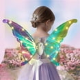 thumbnail image 2 of Disfraz Hada Alas De Mariposa Brillante Eléctrica Movimiento Arcoiris Unitalla, 2 of 8