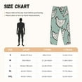 thumbnail image 4 of Picia Hand Drawn Chickens Womens Soft Woven Cotton Elastic Waistband Sleep Pajama Pant Lounge Sleep Pant With Pockets And Drawstring-Small, 4 of 9