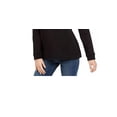 thumbnail image 3 of Karen Scott Women's Petite Embellished Sweatshirt (PP, Deep Black), 3 of 3