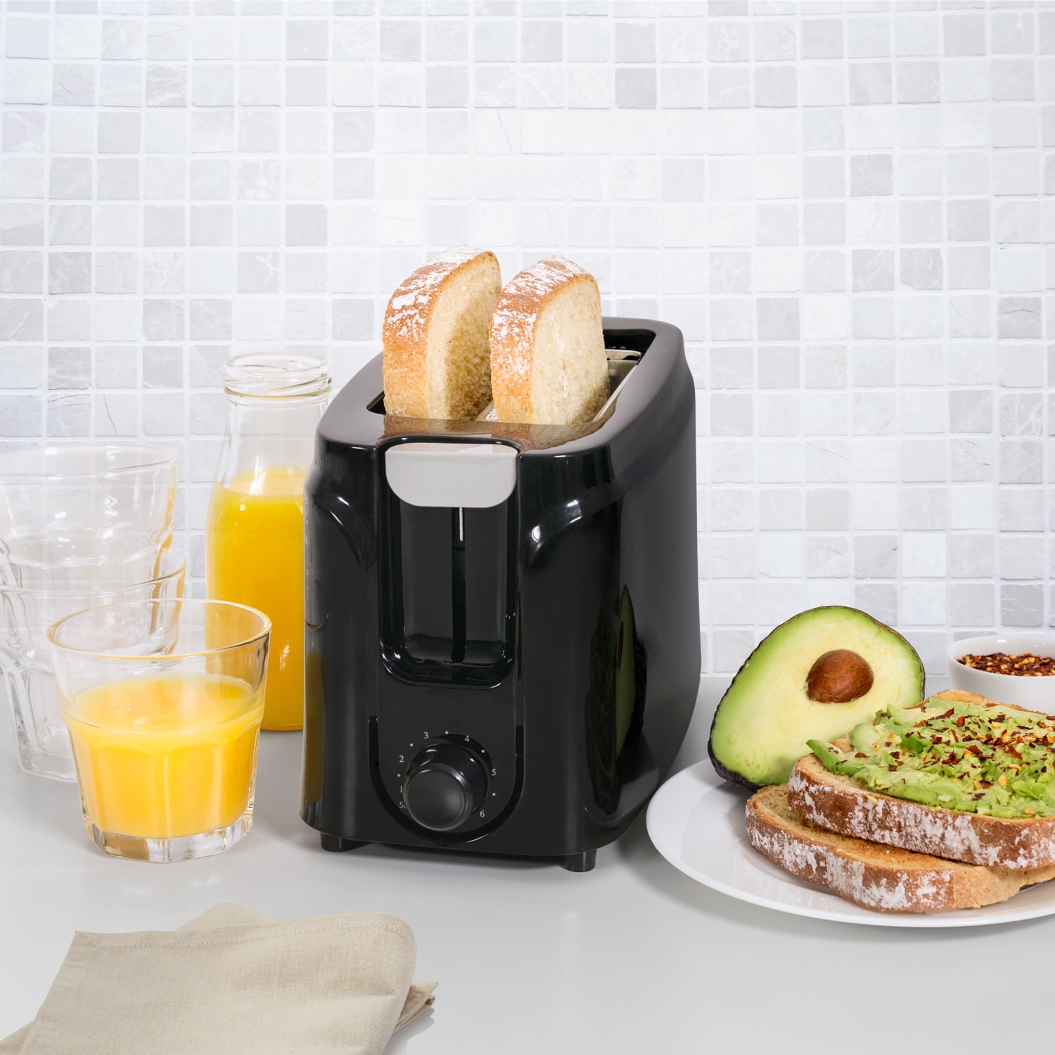 Mainstays 2 Slice Black Toaster