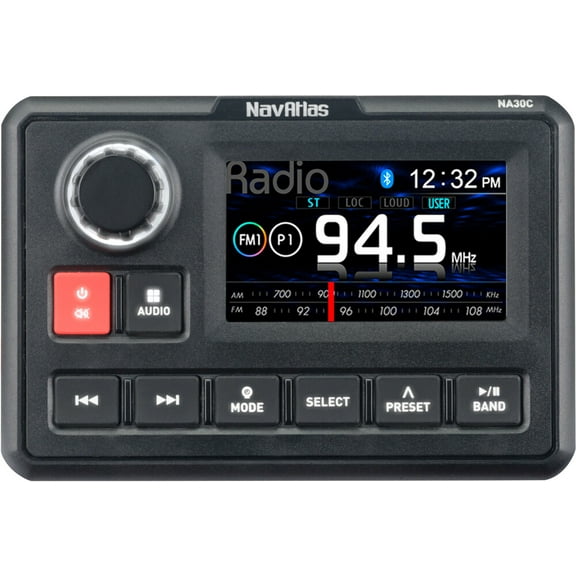 NavAtlas NA30C 3” Source Unit with AM/FM/Weatherband Tuner and Built-in Bluetooth