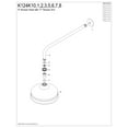 thumbnail image 3 of Kingston Brass K124K10 Trimscape 8" Round Raindrop Brass Shower Head with 17" Shower Arm, Matte Black, 3 of 3
