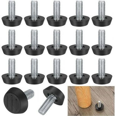 Adjustable Chair Leg leveling Screws, M6 x 21 x 25mm, 22 Pieces