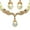Gold, variant on UDIYO Bridal Women Necklace Faux Pearl Rhinestone Charms Wedding Earrings Jewelry Set