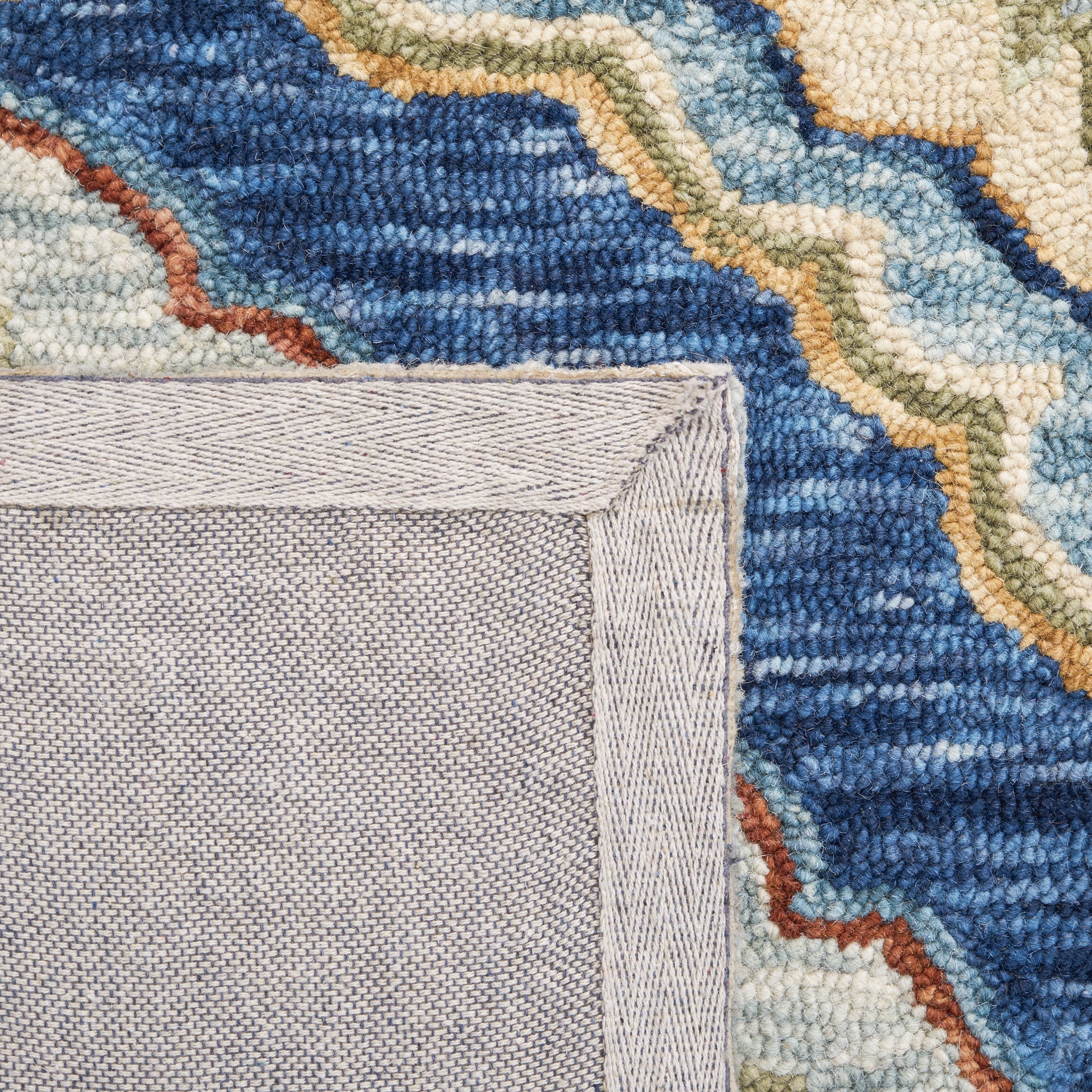 SAFAVIEH Suzani Eveleen Abstract Area Rug, Navy/Green, 9' x 12'