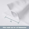 thumbnail image 5 of OVZME Pure White 24 Inch Length Short Tier Curtains, Rod Pocket Half Window Panels for Kitchen Bathroom Basement Cabinet Camper RV, 2 PCS, Each 30" Wx24" L, White, 5 of 7