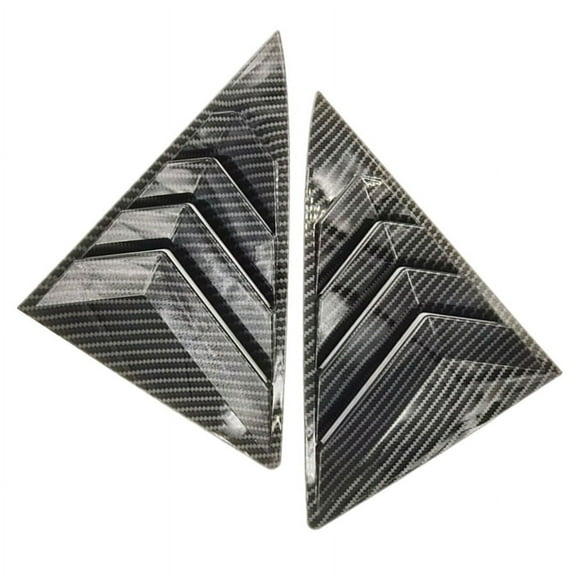 2PCS Rear Side Window Quarter Louver Cover Carbon Look Fit For Toyota Camry 2012-2017