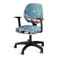 thumbnail image 3 of CHAQLIN Winter Penguin Snowflake Computer Office Chair Cover, Elastic Polyester Set of 2 Stretch Covers for Gaming Chair and Armchair, 3 of 8