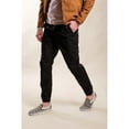 thumbnail image 3 of Brooklyn Cloth Men’s Side Pocket Zip Twill Jogger 2.0, Elastic Drawstring Waist, Black, Medium, 3 of 5