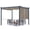 Brown, variant on Aoodor 10 x 10 ft. Outdoor Pergola with Retractable Canopy and Sunshade Roller Curtains, Aluminum Frame Grape Trellis Pergola for Patio Backyard and Deck - Gray