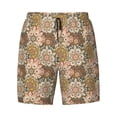 thumbnail image 4 of Lsque Mens Swim Trunks Mandala Pattern - Bathing Suit Compression Liner - Beach Swim Shorts Swimwear - (S-3XL) - Stretch Quick Dry -3X-Large, 4 of 9