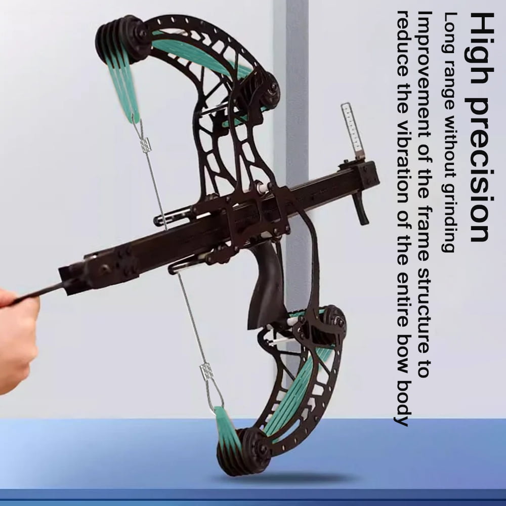 Runzkzy Outdoor Continuous Pulley Bow 8mm Steel Ball Composite Bow for Adult Hunting Steel Ball Bow