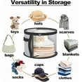 thumbnail image 5 of Hat Organizer Oversized Clear Mesh Hat Box Storage Bag for Women Portable Caps Cowboy Hat Storage for Closet with Handles Holds Up to 11 Caps,Gray, 5 of 8