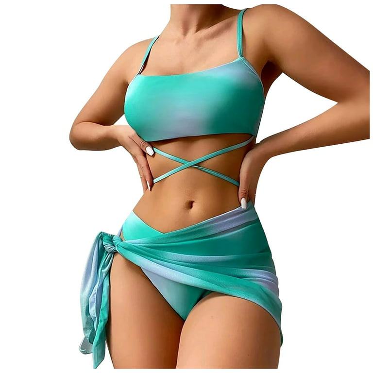 EHQJNJ Tankini Swimsuits for Plus Size Women Women Print Bikini