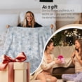 thumbnail image 7 of Blue Chinoiserie Christmas Tree Throw Blanket, Grandmillennial Christmas Decor, Grand Millenial Xmas Tree Holiday Blankets for Couch Bed Home Bedroom Living Room Decoration, 50x60 Inches, 7 of 7
