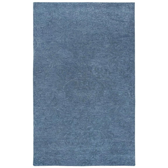 Alora Decor Emerson 5' x 8' Damask Blue/Gray/Rust/Blue Hand-Tufted Area Rug