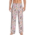 thumbnail image 2 of Picia Hello Summer With Gnome Mens Soft Woven Cotton Elastic Waistband Sleep Pajama Pant Lounge Sleep Pant With Pockets And Drawstring-X-Large, 2 of 9