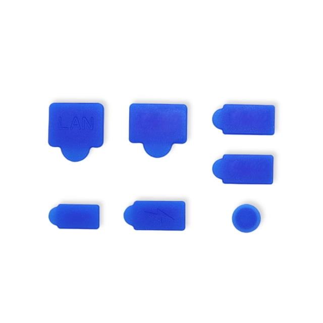 7 Pieces Game Console USB Network Dust Stopper Dustproof Cover Cap Gamer Equipment Replacing Parts Replacement for PlayStation 5 Blue