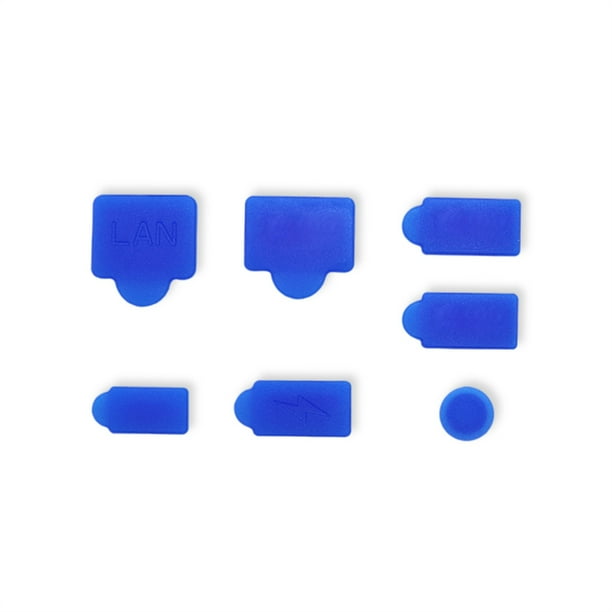 Sidaley 7 piezas de tapas de tapón de polvo para consola de juegos de repuesto para 5 azul Type1 NO1