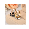thumbnail image 4 of Anillo De Pareja De Titanio Liso De Acero Inoxidable Simple Xtellar plateado, 4 of 4
