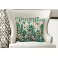 thumbnail image 3 of Ambesonne Rustic Throw Pillow Cover Pack of 2, Farmhouse Cold Tone Daisies, 2 Pcs-28"x28", Turquoise and Grey Yellow, 3 of 5