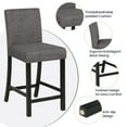 thumbnail image 4 of Aukfa 5-Piece Dining Table Set for 4, Counter Height Table and 4 Upholstered Chairs with Padded Seats and Backrests for Dining Room, Kitchen, Gray, 4 of 8