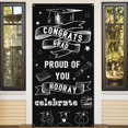 thumbnail image 1 of Graduation Party Decoration 3 x 6Ft Congrats Grad Front Door Sign Chalkboard Style Graduation Door Cover Grad Party Hanging Banner Photo Booth Backdrop for Indoor Outdoor Decoration, 1 of 7