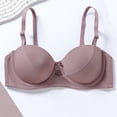 thumbnail image 2 of Feancey Full Coverage Plus Size Bras for Women High Support Underwire Bras Adjustable Straps Push Up Bra Solid Color Casual Everyday Bralettes Gray 40C, 2 of 6