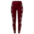 thumbnail image 2 of MKLEKYY Leggings deportivos para mujer, leggings para entrenamiento, leggings con estampado navideño, pantalones con bloques de color, leggings suaves y elásticos. 4632, 2 of 4