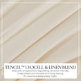 thumbnail image 5 of Linen Blend 4-Piece Sheet Set, Cooling & Breathable TENCEL™ Lyocell & Linen Blend, King, Ivory, 5 of 7