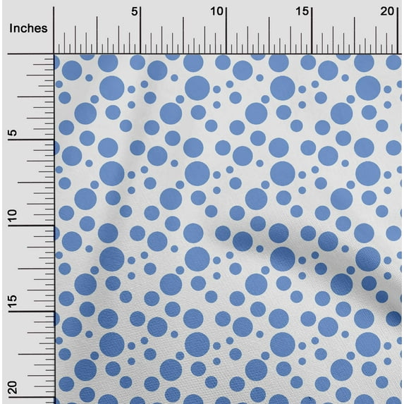 oneOone Cotton Cambric Light Blue Fabric Dots Sewing Craft Projects Fabric Prints By Yard 42 Inch Wide - LC