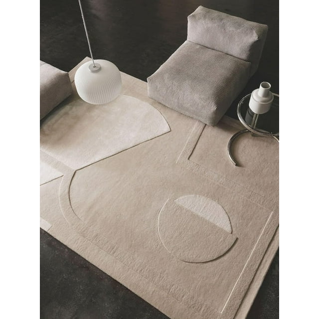 Premium Hand Tufted Rug with Geometrical Pattern made with High Quality Wool Best Suites in your Bedrooom