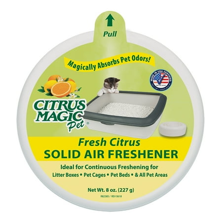Pet Odor Control - Citrus Magic Pet Odor Absorbing Solid Air Freshener Fresh Citrus, 8-Ounce