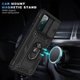 thumbnail image 2 of Dteck Samsung Galaxy S20 FE Case with Glass Screen Protector, Slide Camera Lens Protector Cover Ring Holder Kickstand Rugged Shockproof Case for Samsung Galaxy S20 FE 5G,Black, 2 of 11