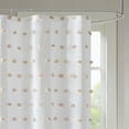 thumbnail image 4 of Madison Park Sophie Rideau de Douche en Polyester à Clip Rose Blush/blanc, 4 of 5