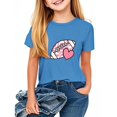 thumbnail image 3 of Frwgonr Boys Girls Shirt Blue Kids Summer Casual Daily Shirt Fashionable Graphic Tops Tee 1-13, 3 of 3
