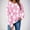 Pink, variant on HAOTAGS Women's Tops Business Casual Holiday Halloween Black Sweatshirts Long Sleeve Crew Neck Graphic Shirts for Women