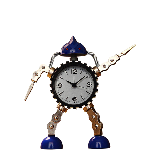 Reloj despertador Creative con mecanismo silencioso de metal con forma de robot
