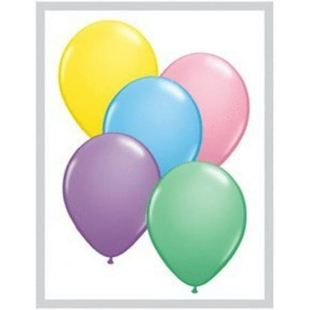 Small Helium Tank Qualatex Biodegradable 11 Inch Helium Quality Pastel Colors Balloon Assortment - MADE IN THE USA - (Package of 100) ()