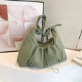 thumbnail image 3 of Bolso Hobo Fruncido Tote Holgado Hombro Cordón Plisado Nylon para Mujer, 3 of 9