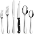 thumbnail image 7 of Cibeat 48 Piece Silverware Set with Steak Knives, Stainless Steel Flatware Set, Cutlery Set for 8 Steak Knife/Fork/Spoon, 7 of 7