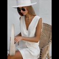 thumbnail image 4 of Conjuntos de Dos Piezas para Mujer, Verano 2025, Traje con Botones, Chaleco, Top, Pantalones Cortos de Cintura Alta, Atuendos Informales de Negocios M, 4 of 10