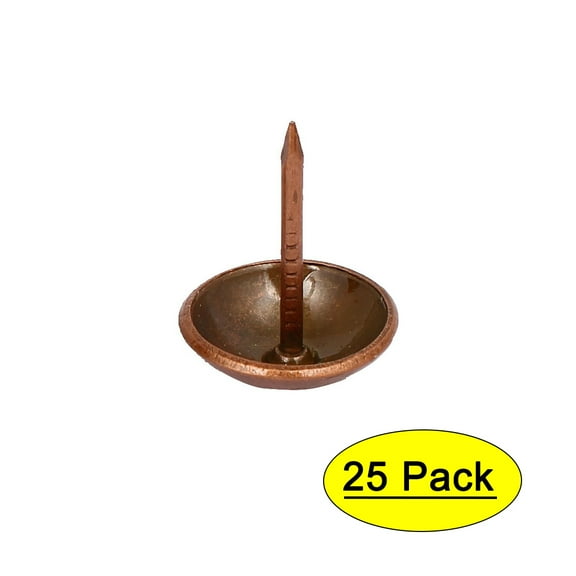 Unique Bargains 16mm Dia Upholstery Nail Tack Stud Push Pin 25PCS for Wood Furniture Decor