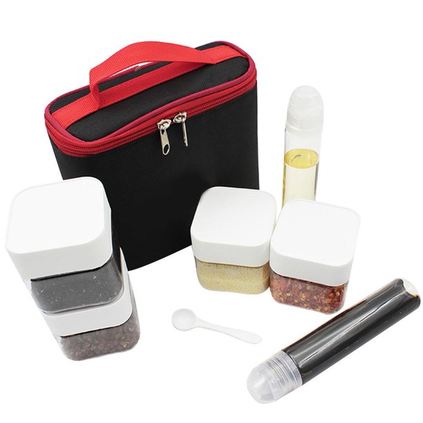 Outdoor Camping Seasoning Spice Box Portable Set Barbecue Seasoning Pot